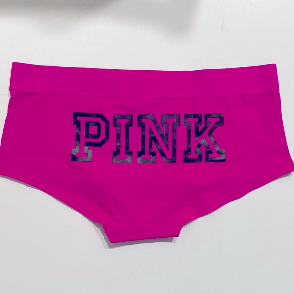 Victoria Secret PINK Boy Shorts panties hot pink NWT